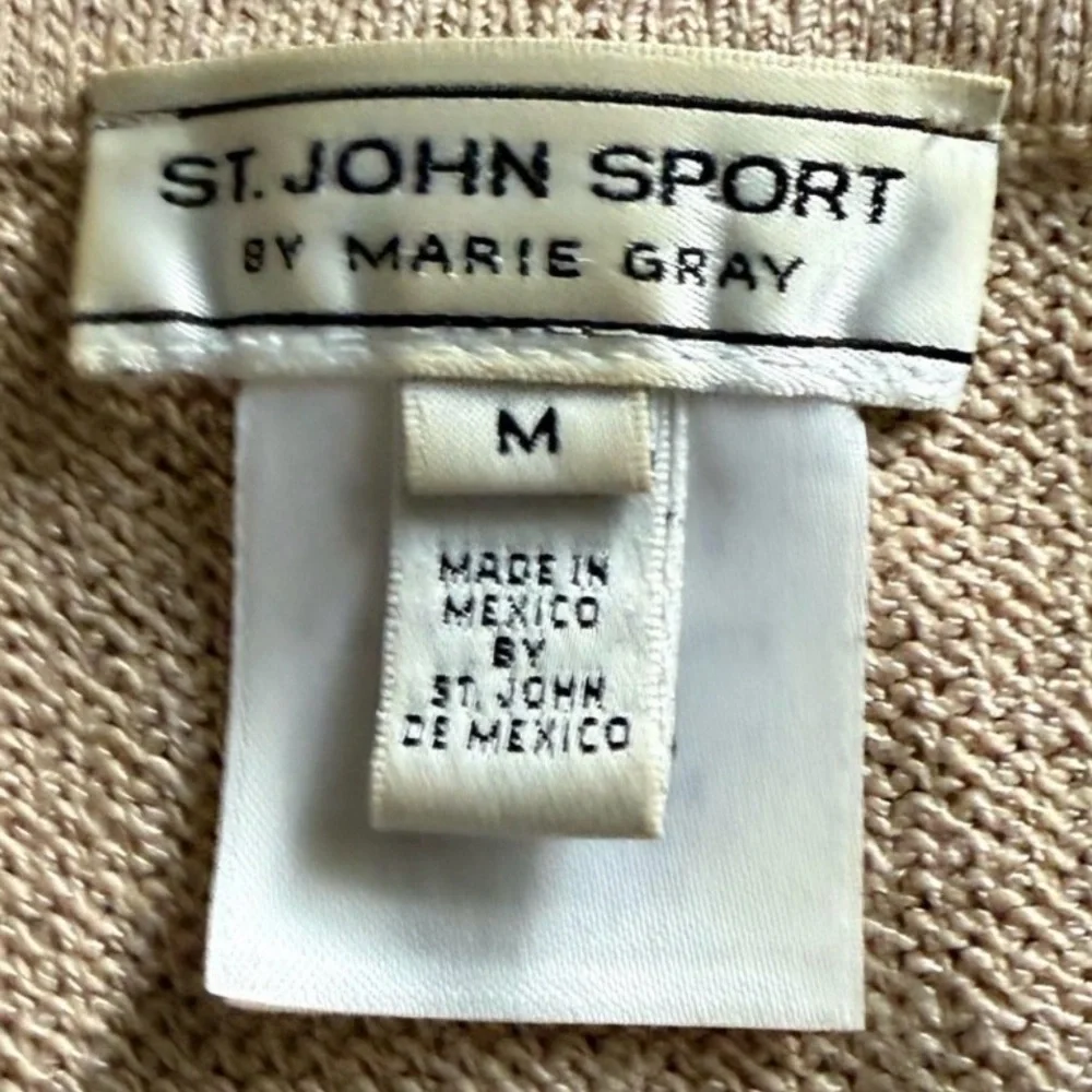 #32 🌷Vintage St. John sport cardigan by Marie gray - wool blend zip sweater- M - Picture 4 of 7
